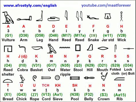 The phonetic alphabet was created to establish words for each letter of the alphabet in order to make oral communication easier when an audio for example, a, b, c and d are represented by alpha, bravo, charlie and delta in the phonetic alphabet. Medu Neter Hieroglyphic list : Invertebrata and Lesser Animals
