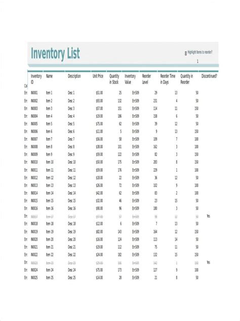 Editable Retail Store Inventory Template Word In 2021 Inventory