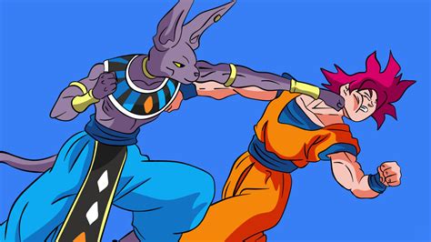 Beerus Punching Goku Shintani Style By Darkangelreturn On Deviantart