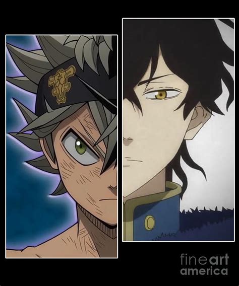 Black Clover Face Art Asta Yuno Drawing By Anime Art Fine Art America