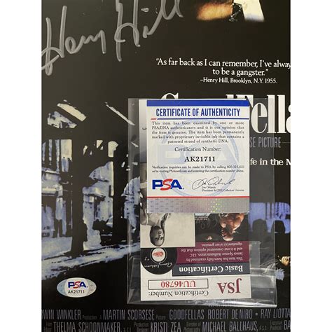 Goodfellas Ray Liotta And Henry Hill Signed Photo Collage Beckett Psa
