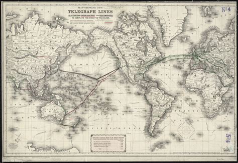 Map Showing The Telegraph Lines In Operation Under Contract And