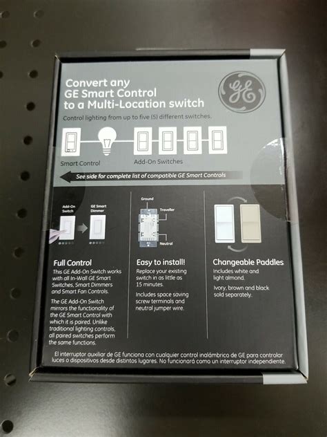 Ge General Electric Add On Switch 12723 In Wall Lighting Controller