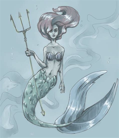 Ariel The Little Mermaid Sketch By Ameza On Deviantart Mermaid