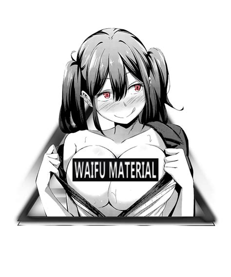 Waifu Material Otaku Aesthetic Vaporware Lewd Anime Babe Sticker By