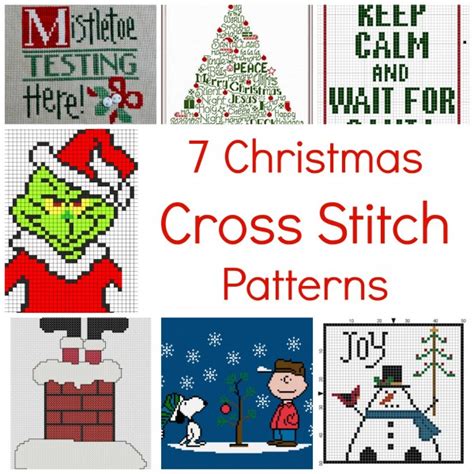 7 fun christmas cross stitch patterns needle work
