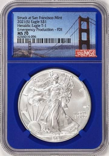 2021s Type 1 1 American Silver Eagle Coin Ngc Ms70 Fdi San Francisco