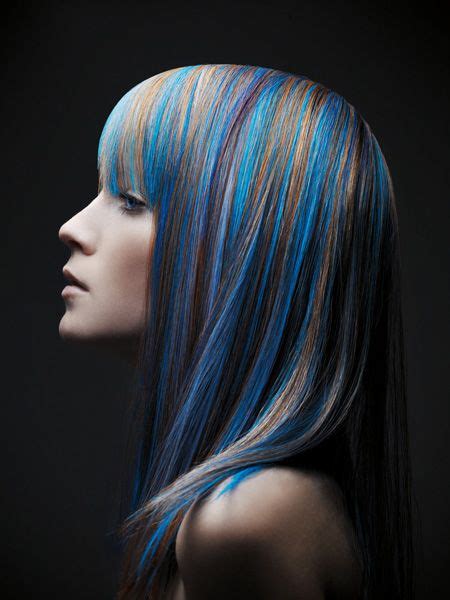 7 Awesome Color Streak Ideas For Different Hairstyle Brown Hair Blue