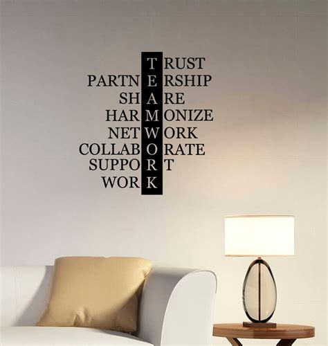 Teamwork Wall Decal Vinyl Lettering Business Team Work Etsy India