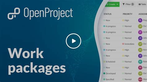 OpenProject Work Packages YouTube