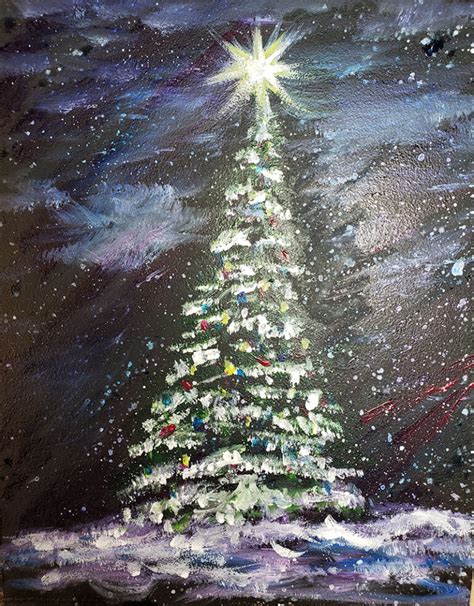 Christmas Tree Acrylic Painting Rjb Art Studio