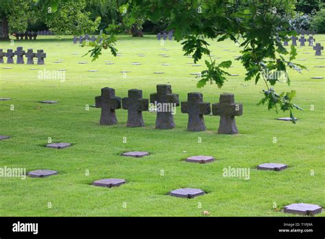 World War Ii Graves At The La Cambe German War Cemetery In La Cambe