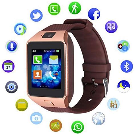 Smartwatch With Bluetooth Capacitive Touch Screen Camera Sim Card