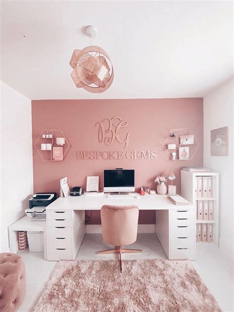 Office Pink Home Offices Home Office Decor Home Room Design