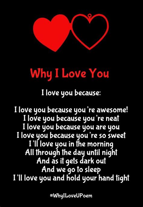 Why I Love You Poems With Reasons For Her And Him Hug2love Love Mom