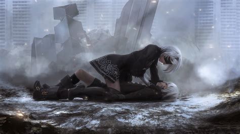 Nier Automata 2b And 9s Art Hd Games 4k Wallpapers Images Backgrounds Photos And Pictures