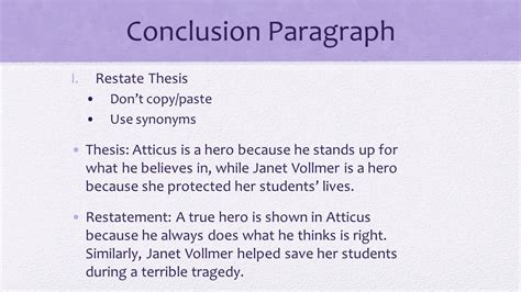 Tips and examples for writing thesis statements. Restate Thesis Statement In Conclusion Examples - Thesis ...