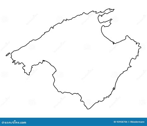 Map Of Mallorca Vector Illustration 93958706
