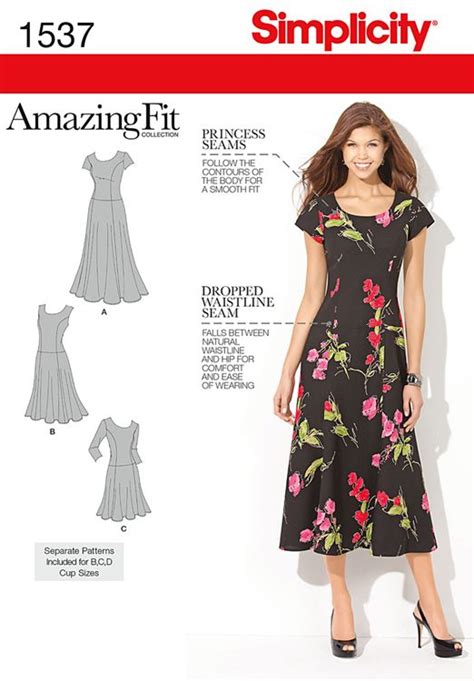 Misses Amazing Fit Dress Simplicity Pattern 1537 Sew Essential