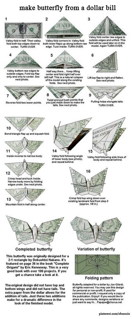 Make Butterfly From A Dollar Bill Origami Pinterest Dollar Bills