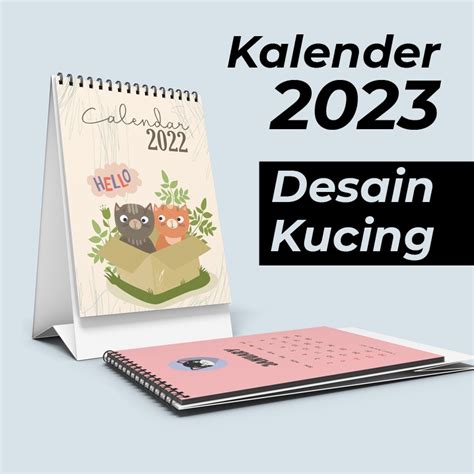 Jual Kalender Meja 2023 Desain Kucing Shopee Indonesia