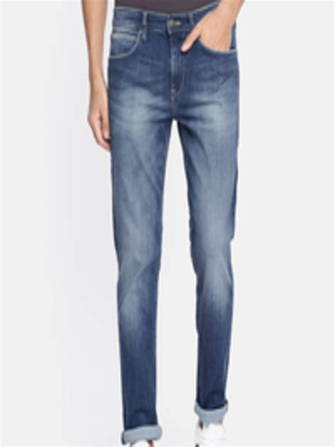 Buy Lee Men Blue Travis Slim Fit Mid Rise Clean Look Stretchable Jeans