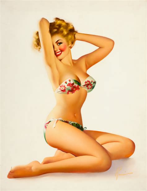 Beach Pin Up Girl Hurry Last 1 Large 12x16 Just For You Gil Elvgren