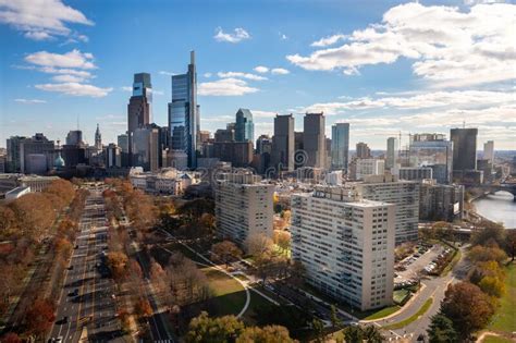 Aerial View Of Downtown Philadelphia Stock Photo Image Of Financial
