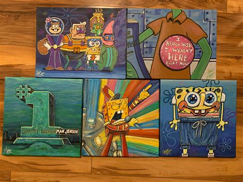 I Made Some Meme Spongebob Paintings Again And They Were Fun Spongebob