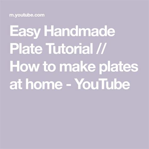 Easy Handmade Plate Tutorial How To Make Plates At Home Youtube