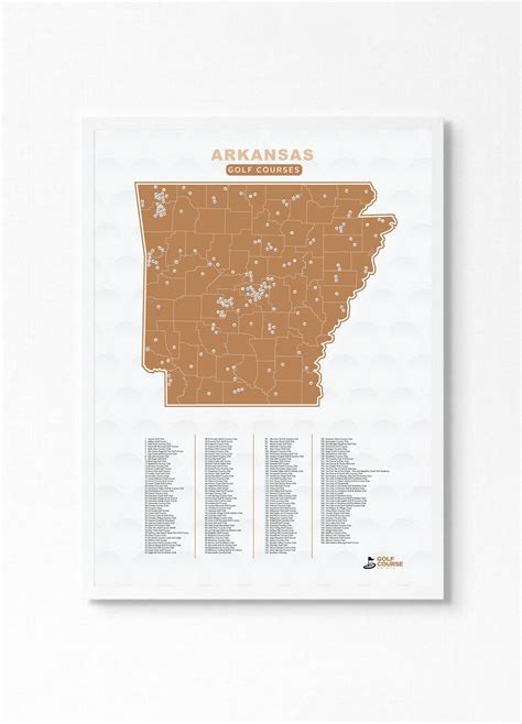 Shop Arkansas Golf Course Maps Perfect T Golf Course Prints