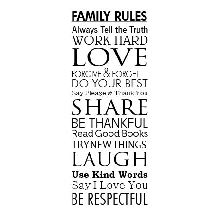 Download Modern Family Rules Wall Quotes™ Decal | WallQuotes.com