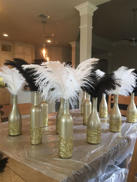 Art Deco Gatsby Party Roaring 20s Centerpieces Diy Shimmer And