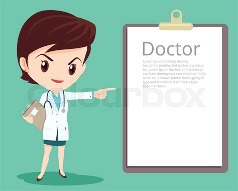 Smart Doctor Presenting In Various Action Stock Vector Colourbox