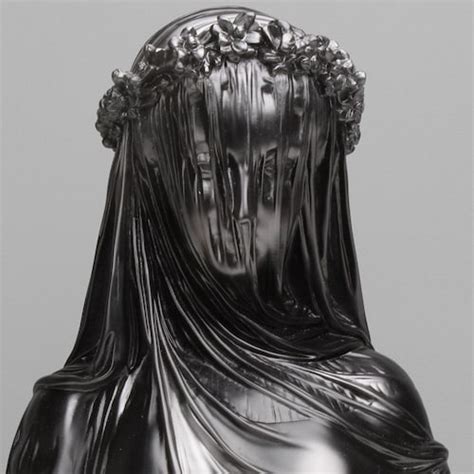Veiled Lady Bust Sculpture In Black Female Antique Art Etsy