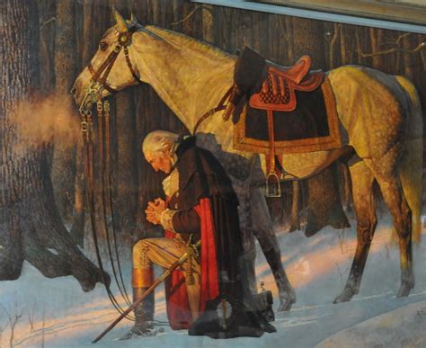 Prayer At Valley Forge Painting At Mount Vernon General George