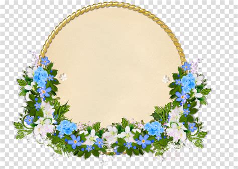 Blue Floral Borders And Frames Photoshop Floral Border Design In A