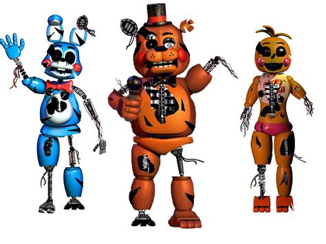 Made some withered toy edits ( toy Bonnie render from u/lilytherenderer and toy chica render ...