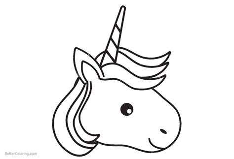 Unicorn Head Coloring Pages