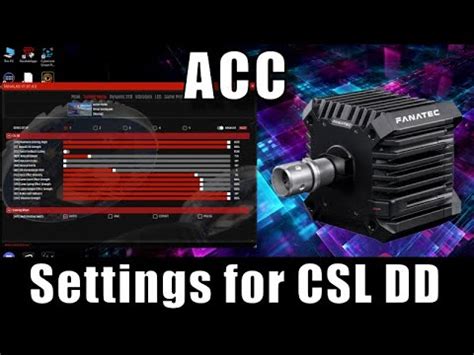 CSL DD Settings For Assetto Corsa Competizione ACC YouTube