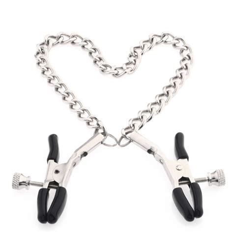 Nipple Breast Clamps With Metal Chain Best Crossdress Tgirl Store