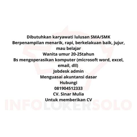 Tak heran jika anda seringkali menemukan informasi yang tidak bisa. Cari Lowongan Kerja Archives - Page 4 of 222 - INFO LOKER SOLO