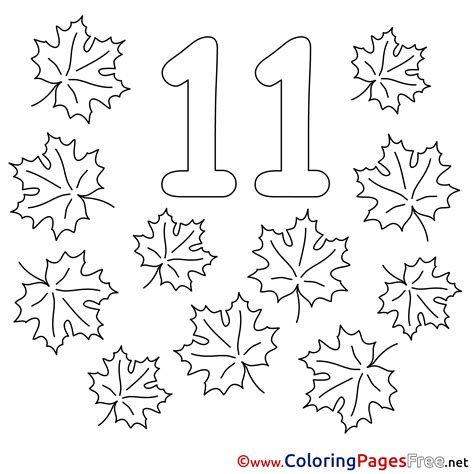 Number Eleven Coloring Pages