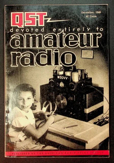 Vintage Qst Magazine December Vfo Tvi Vhf Iaru Dx Technology Arrl Ham Radio Picclick