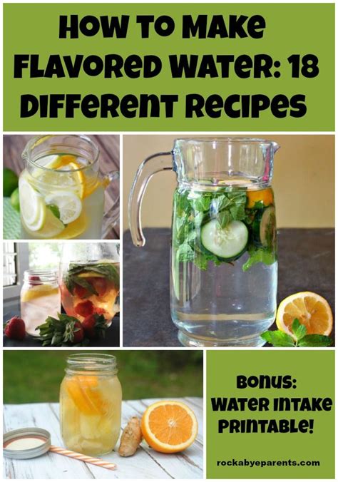 How To Make Flavored Water 18 Different Recipes Bonus Water Intake