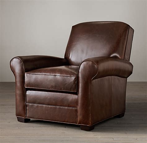 Standard fill seat cushion padded with polyfiber wrapped around a resilient foam core; Lowell Leather Club Chair