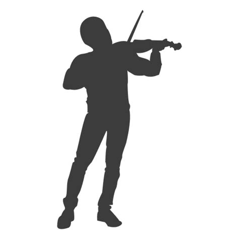 Silhueta De Músico Violinista 2 Baixar Pngsvg Transparente