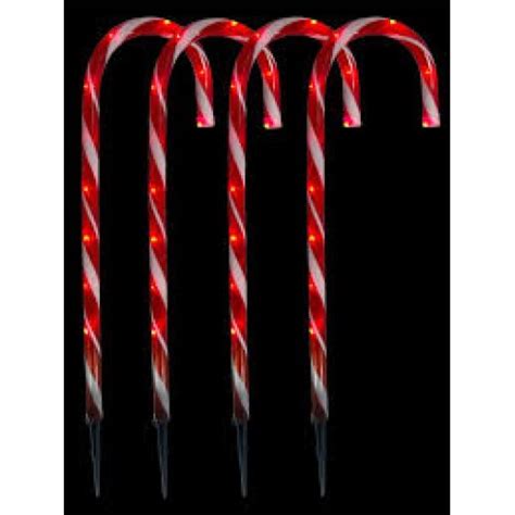 Christmas Shop Online 5 Led Candy Canes Red And White