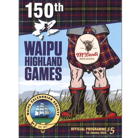 150th Waipu Highland Games Programme 1 Jan 2023 Waipu Scottish