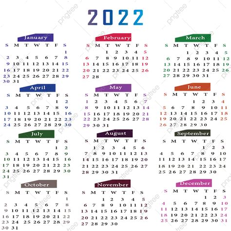 Packet White Transparent Calendar 2022 Packet Calendar Calendar Png